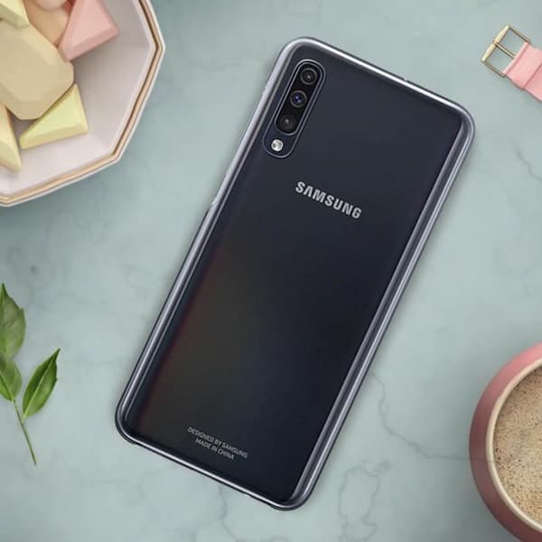 Coque - Samsung - Galaxy A50 - Styv - Gradient - Svart och Transparent