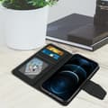Miniatyrbild 3 av 4: AVIZAR iPhone 12/12 Pro Fodral - Folio Plånboksställ Funktion Svart