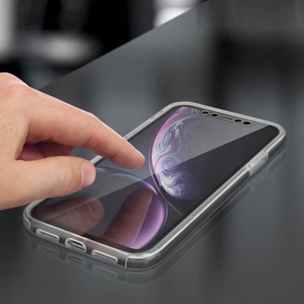Skyddshölje - AVIZAR - iPhone XR - Silikon - Polykarbonat - Transparent 360°