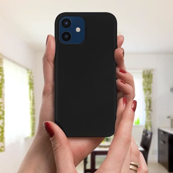 Coque - Apple - iPhone 12 / 12 Pro - Hård Bakskydd - Mjuk Framsida - Svart