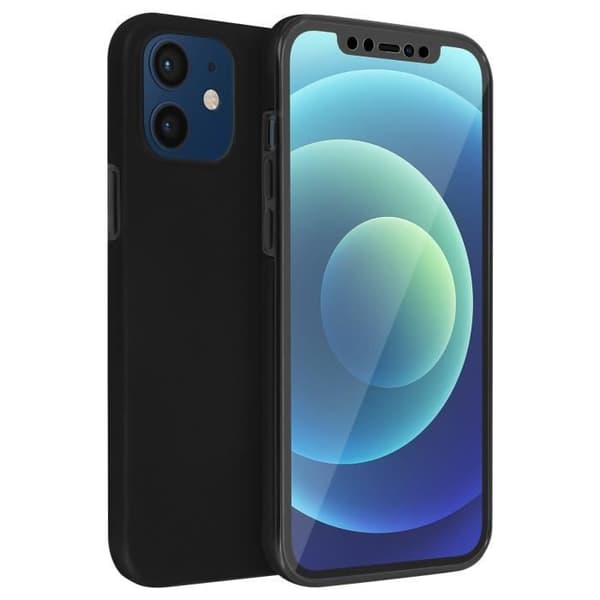 Coque - Apple - iPhone 12 / 12 Pro - Hård Bakskydd - Mjuk Framsida - Svart