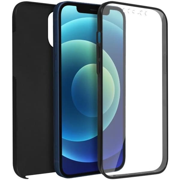 Coque - Apple - iPhone 12 / 12 Pro - Hård Bakskydd - Mjuk Framsida - Svart