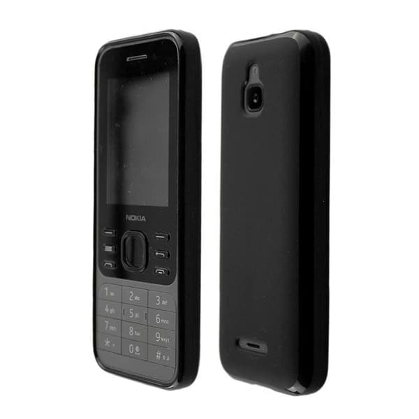 Mjukt TPU-skal för Nokia 6300 4G, stöttåligt skydd, lätt och flexibelt – färg svart