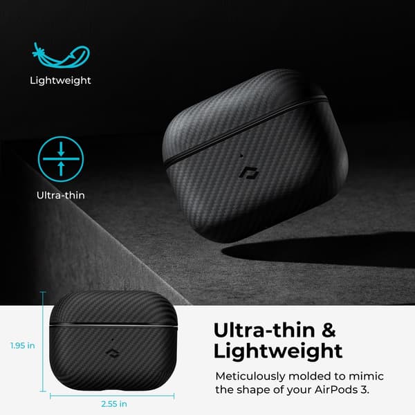 Pitaka AirPods 3 Kuori MagEZ Case Musta