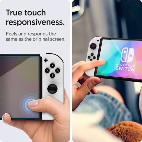 Spigen Nintendo Switch OLED 2-PACK "Ez Fit" Glas.tR Härdat Glas