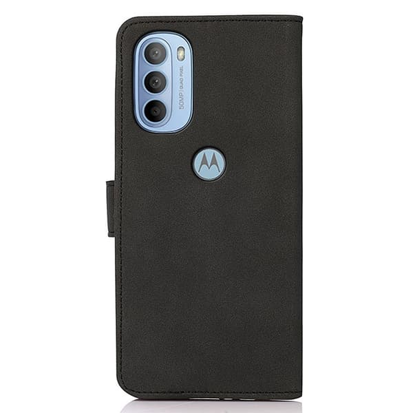 KHAZNEH Motorola Moto G31 / G41 Fodral Retro Läder Svart