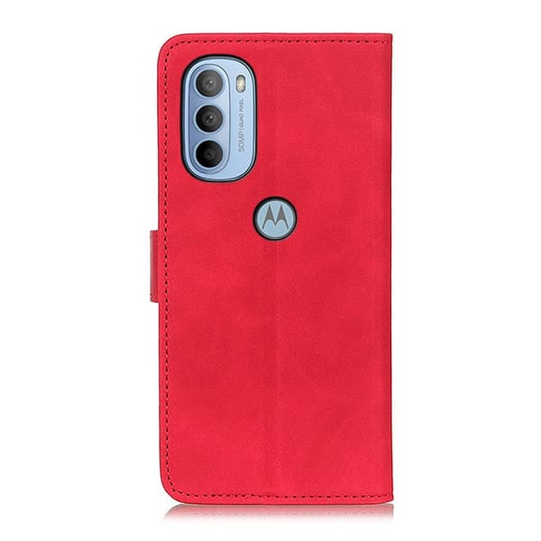 KHAZNEH Motorola Moto G31 / G41 Fodral Retro Läder Röd