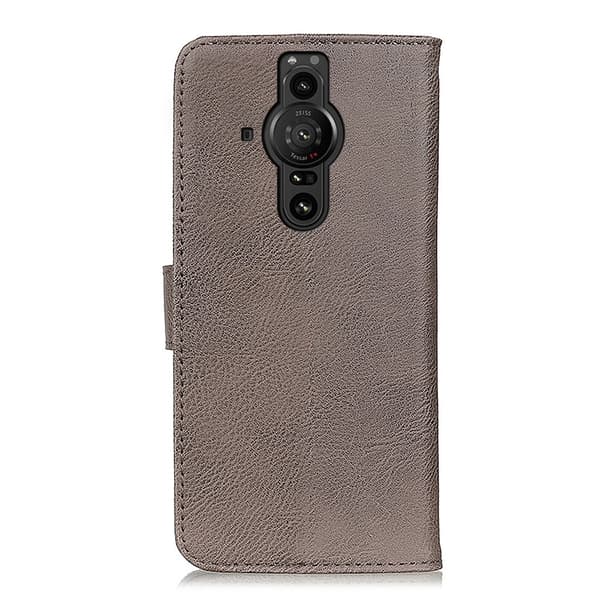 KHAZNEH Sony Xperia Pro-I Fodral Läder Grå