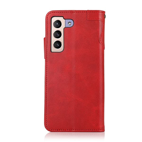 KHAZNEH Samsung Galaxy S22 Plus Fodral Magnetisk Mässing Röd