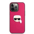 Miniatyrbild 2 av 2: Karl Lagerfeld iPhone 13 Pro Skal PU Läder Karl Head Rosa