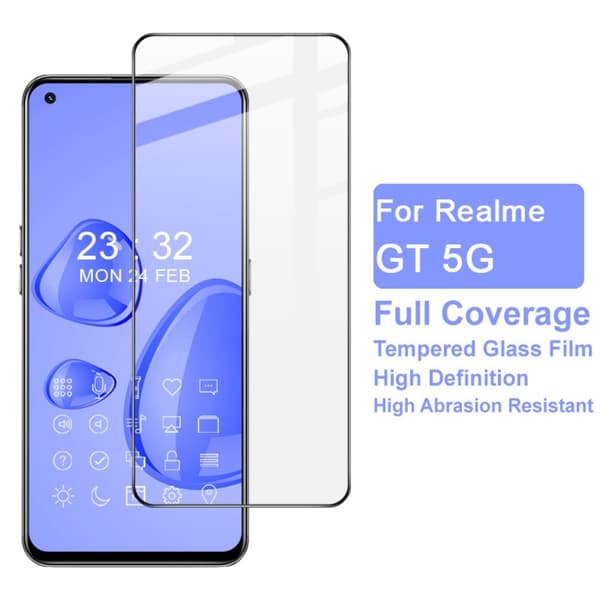Realme GT 5G - IMAK Pro Heltäckande Skärmskydd I Härdat Glas