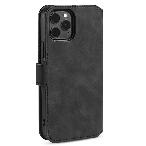 DG.MING iPhone 13 Pro Fodral Retro Läder Svart
