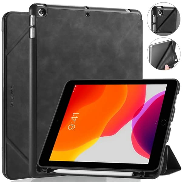 DG.MING iPad 10.2 2019/2020/2021 Fodral See Med Pennhållare Svart