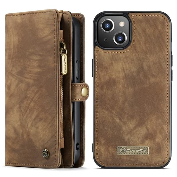 CASEME iPhone 13 Fodral/Skal Magnet 2in1 Multifunktionell Brun