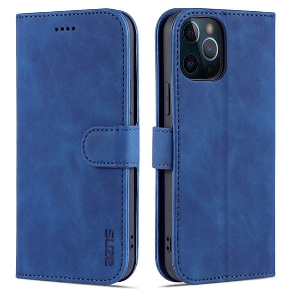 iPhone 13 Pro Max - AZNS Läder Fodral - Blå
