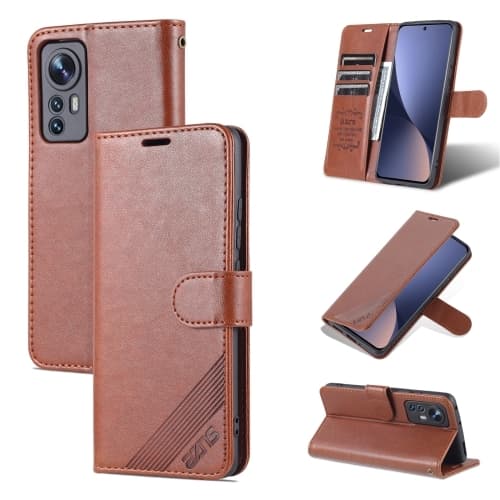 AZNS Xiaomi 12 Fodral Läder Brun