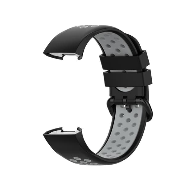 Fitbit Charge 4/3 Silikon Träningsarmband Svart/Grå