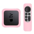 Miniatyrbild 1 av 6: Apple TV 4K 2021 Silikonskal För Kontroll   Box - Ljus Rosa