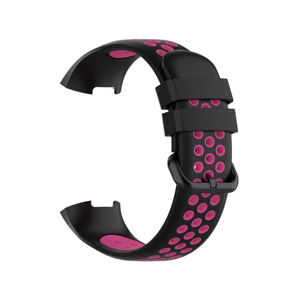 Fitbit Charge 4/3 Silikon Träningsarmband Svart/Rosa