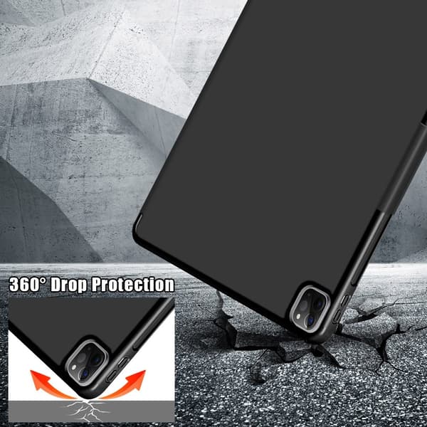 iPad Air 2025-2020 / Pro 11 Fodral Läder Origami Svart
