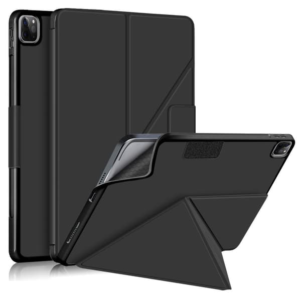 iPad Air 2025-2020 / Pro 11 Fodral Läder Origami Svart