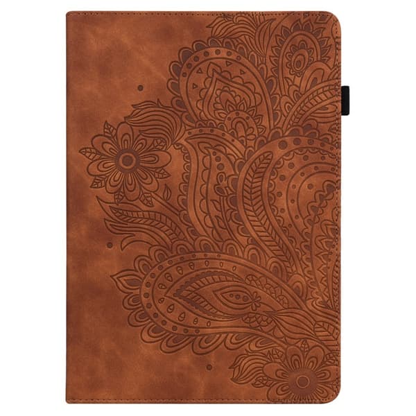 iPad Mini 2024/2021 Fodral Mandala Flower Case Stand Brun