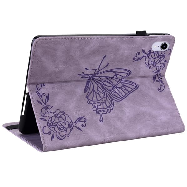 iPad Mini 2024/2021 Fodral Butterfly Flower Lila