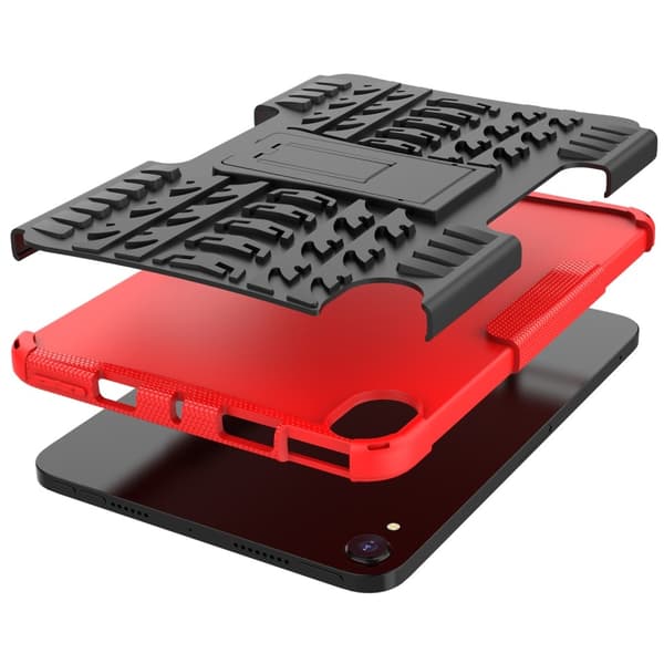iPad Mini 2024/2021 Skal Rugged Kickstand Armor Röd