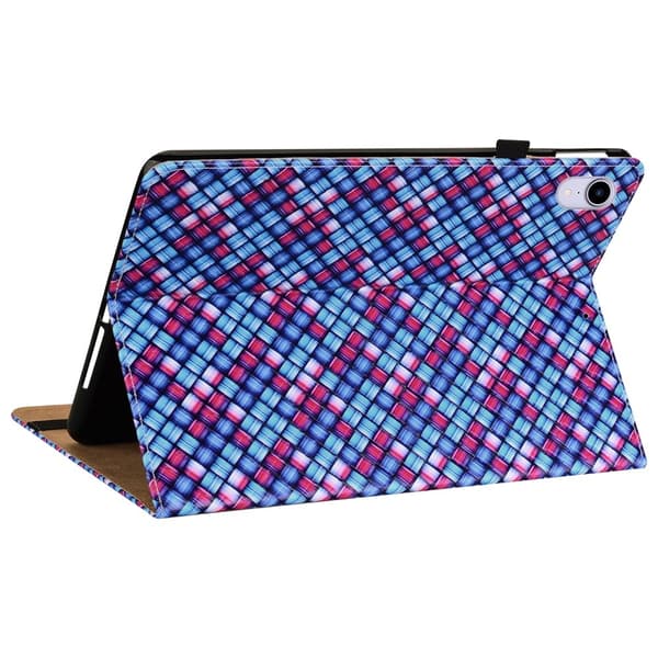 iPad Mini 2024/2021 Fodral Vävd Textur Blå/Rosa