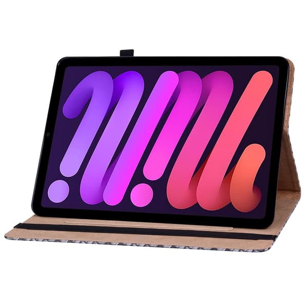 iPad Mini 2024/2021 Fodral Vävd Textur Svart