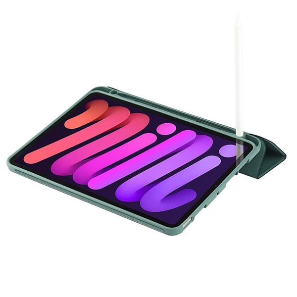 iPad Mini 2024/2021 Fodral Tri-Fold Pennhållare Mörk Blå
