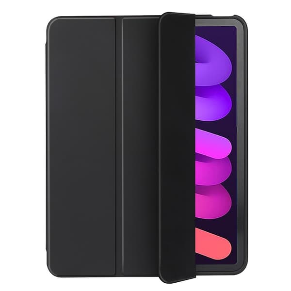 iPad Mini 2024/2021 Fodral Tri-Fold Pennhållare Svart