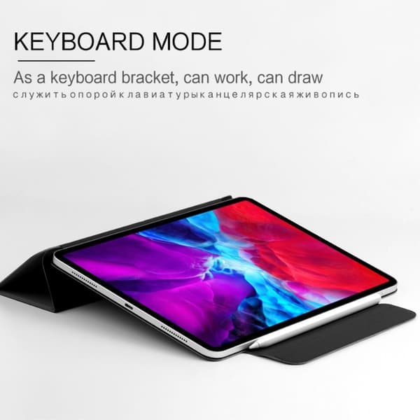 iPad Pro 12.9 (2018/2020/2021) - Solid Tri-Fold Fodral - Svart
