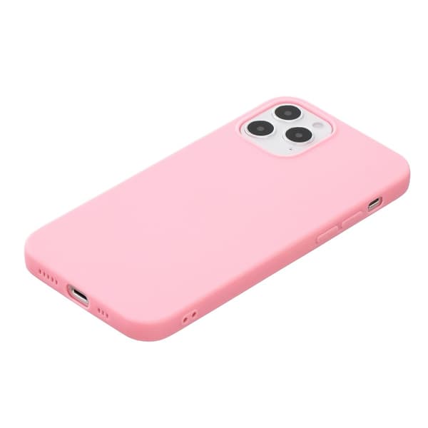 iPhone 12 / 12 Pro - Solid Matt TPU Skal - Ljus Rosa