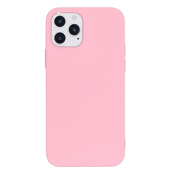 iPhone 12 / 12 Pro - Solid Matt TPU Skal - Ljus Rosa