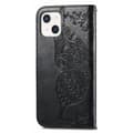Miniatyrbild 2 av 6: iPhone 13 - Butterfly Print Läder Fodral - Svart