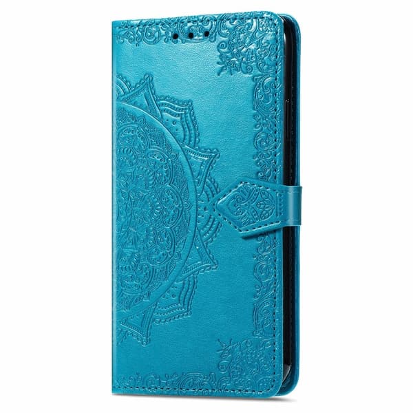 iPhone 13 - Mandala Läder Fodral - Blå