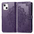Miniatyrbild 1 av 6: iPhone 13 - Mandala Läder Fodral - Lila