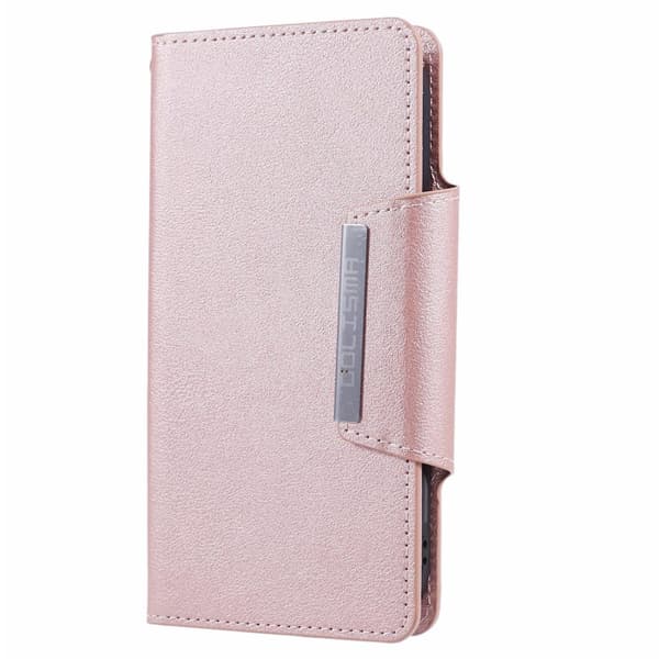iPhone 13 - 2in1 Läder Magnet Fodral / Skal - Roséguld