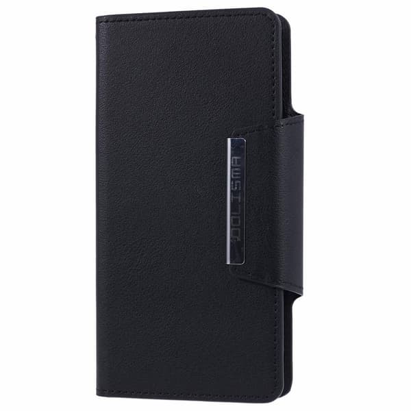 iPhone 13 - 2in1 Läder Magnet Fodral / Skal - Svart