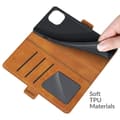 Miniatyrbild 4 av 6: iPhone 13 Mini - Fodral Med Magnetisk Stängning - Ljus Brun
