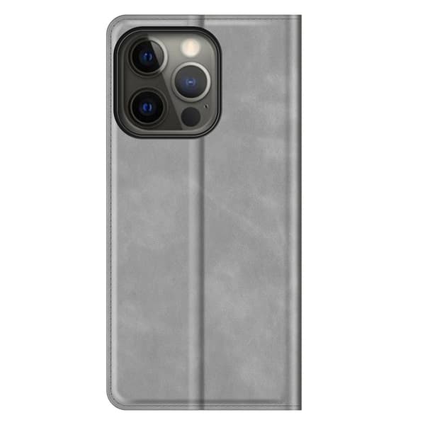 iPhone 13 Pro - Skin Touch Flip Fodral - Grå