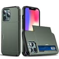 Miniatyrbild 1 av 6: iPhone 13 Pro - Hybrid Skal Med Kortfack - Mörk Grön