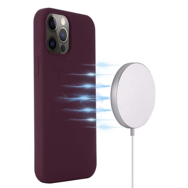 iPhone 13 Pro - MagSafe Liquid Silikon Skal - Vinröd