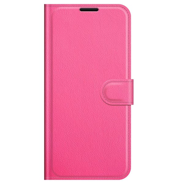iPhone 13 Pro Max - Litchi Slim Läder Fodral - Rosa