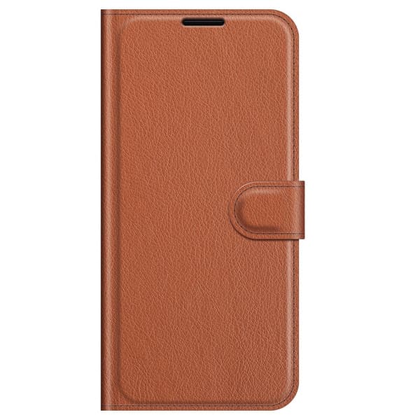 iPhone 13 Pro Max - Litchi Slim Läder Fodral - Brun