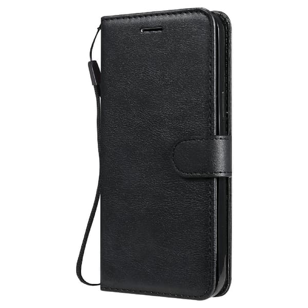 iPhone 13 Pro Max - Klassiskt Solid Läder Fodral - Svart