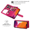 Miniatyrbild 2 av 6: iPhone 13 Pro Max - 9-Korts 2in1 Magnet Fodral / Skal - Rosa