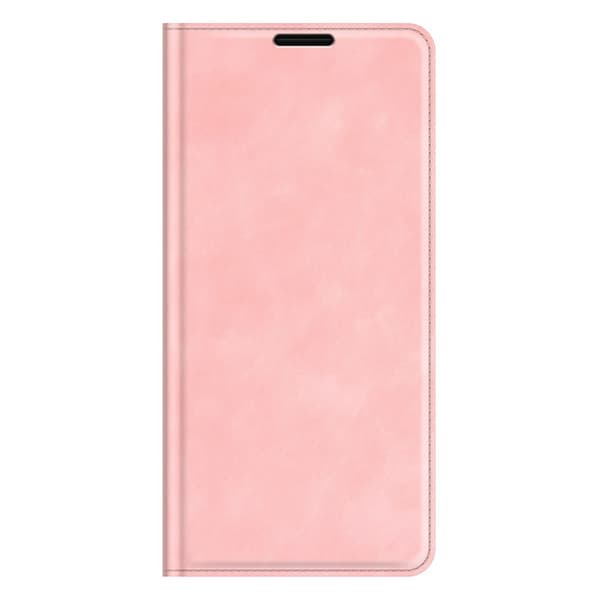 iPhone 13 Pro Max - Solid Läder Flip Fodral - Ljus Rosa