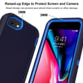 Miniatyrbild 2 av 6: iPhone 7/8/SE (2020/2022) - Shockproof Hybrid Armor Skal - Mörk Blå/Blå